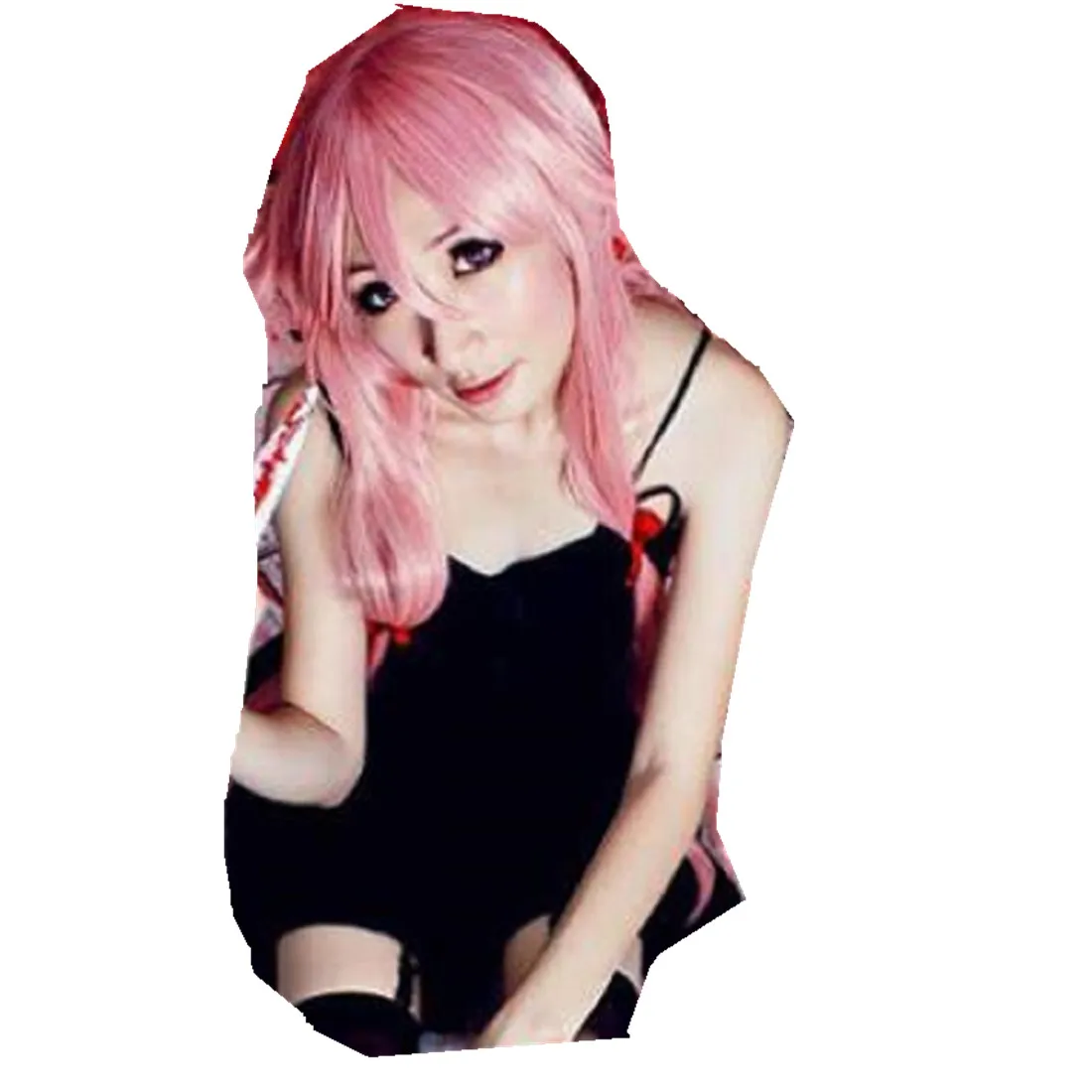 

The future diary Gasai Yuno pink cosplay costume wig