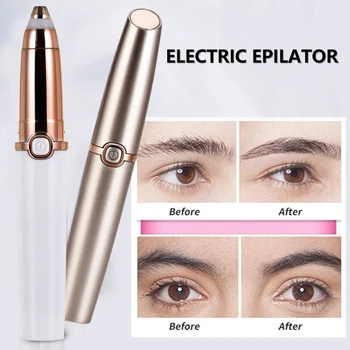 

Mini Electric Eyebrow Trimmer Makeup Painless Eye Brow Epilator Shaver Razors Portable Facial Eyebrow Hair Remover Machine
