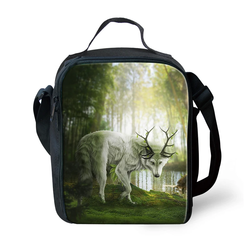 

HaoYun Fashion Child Insulated Lunch Bags Fantasy Deer Pattern Toddler Waterproof Lunch Box Family Outdoor Picnic Container