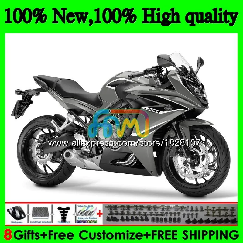 No. 1 CBR-650F для HONDA черный серый CBR 650 F CBR650F, возрастом 11, 12, 13, 14, 15, 83BS. 49 CBR650 F CBR 650F 2011 2012 2013 обтекатель - Цвет: No. 1