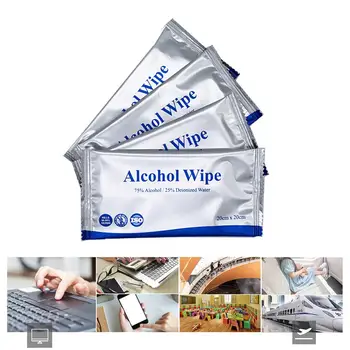 

50sheets/Pack Alcohol Disinfection Wipes Portable 75% Antiseptic Wet Wipes Skin Sterilization Wipes Household Hand Cleaning Wipe