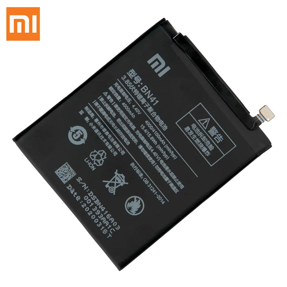 Оригинальный аккумулятор BN41 BN43 BM47 для Xiaomi Redmi Note 4 Hongmi Note4 Pro Note4X MTK Helio X20 3 3S Mi5X Mi note2