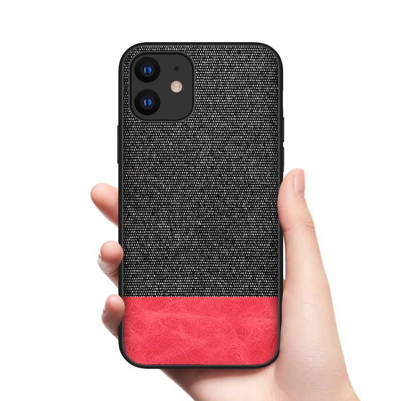 For iphone X XR XS Max 7 8 6 6s Plus Ultra Shockproof Back Cover Cloth Fabric Silicone Soft Edge Protect Case   For 11 Pro Max