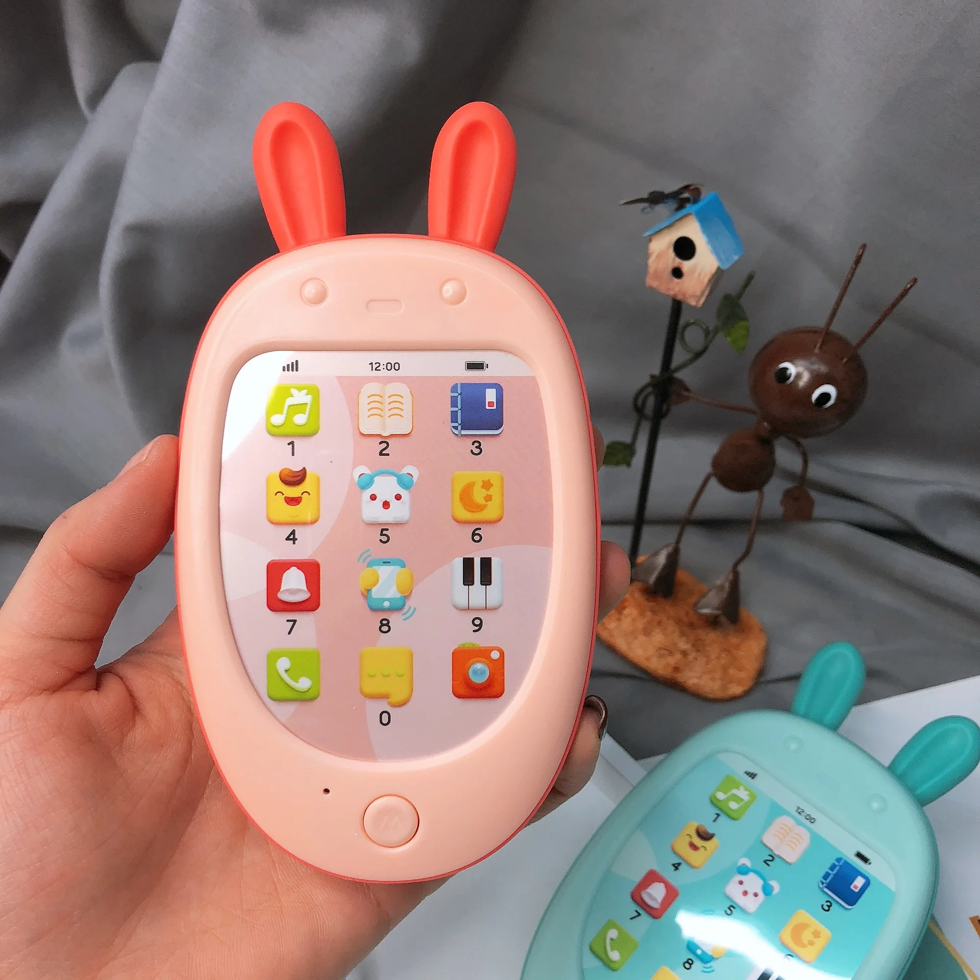 Bainsch baby mobile phone toys baby children touch screen early teaching puzzle phone to appease toy girl 0-1-3 years old