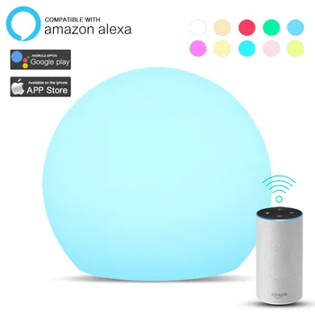 

Wifi Smart USB Rechargeable RGB LED Ball D30CM MP APP Control Home Wedding Party Decor Night Light Works With Alexa Google Home