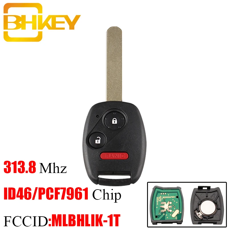 BHKEY 2+1 Buttons MLBHLIK-1T Smart Romote Car Key Fob for Honda Accord Element CR-V HR-V Fit City Jazz Odyssey | Автомобили и