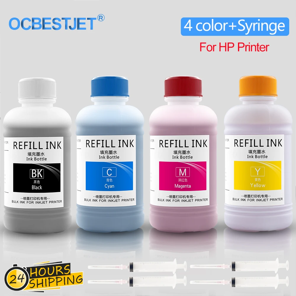 

250ML Refill Dye Ink Kit For HP 903 904 905 907XL 908XL 909XL Officejet Pro 6950 6970 6760 6951 6954 6958 6974 6978 printer