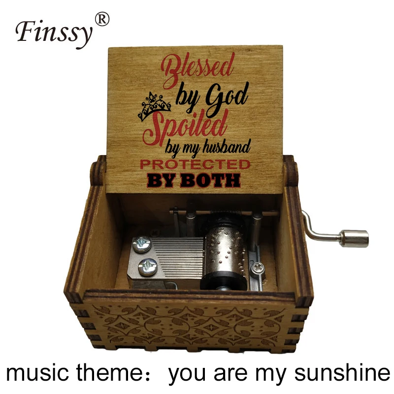 Музыкальная шкатулка с изображением ручного ed you are my sunshine для жены любит мужа