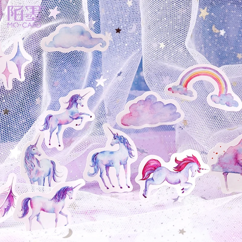 Kawaii милые Единорог декоративные наклейки на мобильный телефон альбомов в форме