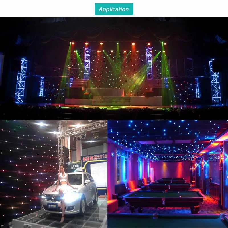 Stage Background Star Curtain Light 2x3M Backdrop Curtain Light DMX SMD5050 LED Fireproof Velour Cloth Controller DJ Curtain5