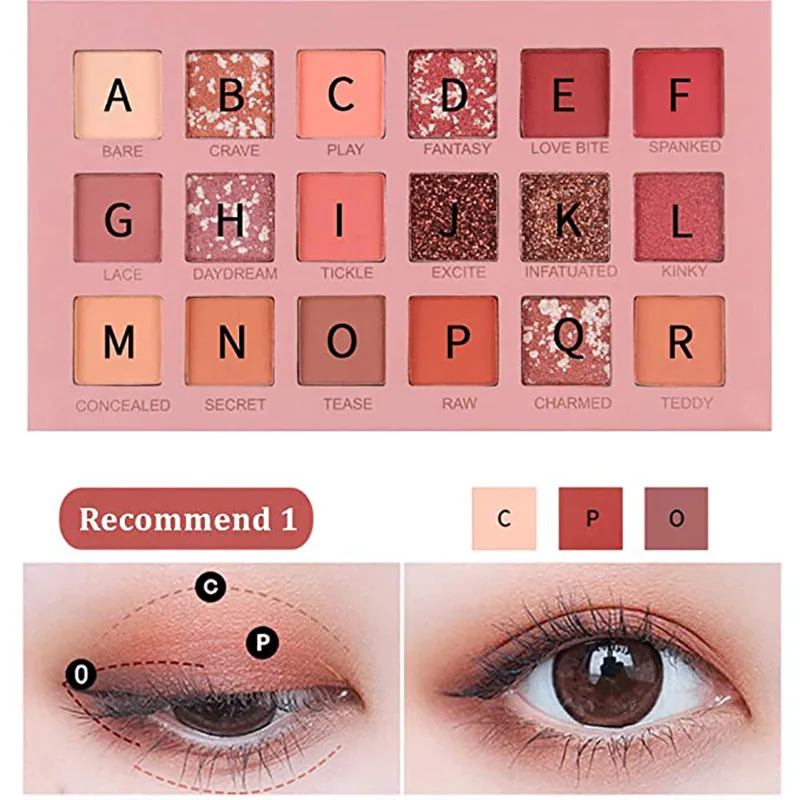 18 Color Eye Shadow Lasting Matte Eye Brightening Glitter Palette Makeup Professional Set Shining Waterproof Eyeshadow Cosmetics