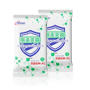 

10 Pieces Household Protective Articles Portable Wet Wipes Bacteriostatic Wet Wipes Ten Pumps New