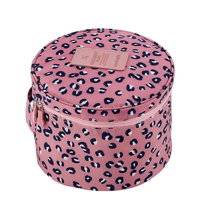 Pink leopard print Органайзер для бюстгальтера, нижнего белья, переносная коробка для хранения косметики, косметичка для косметики, коробка для хранения гигиенических салфеток - Цвет: Pink leopard print