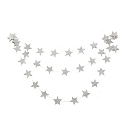 Silver stars Вечерние украшения на день рождения, для первого дня рождения, для мальчиков, вечерние баннеры на день рождения, для свадьбы, джунгли, единорог, Русалка, вечерние принадлежности - Цвет: Silver stars