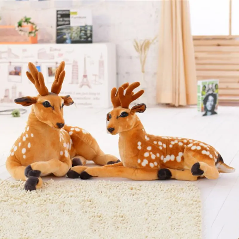 Sika олень плюшевая кукла реалистичные мягкие животные домашняя игрушечная мебель Подарочная подушка