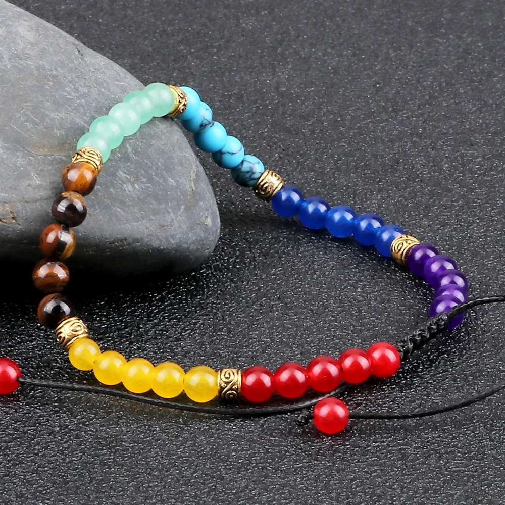 Albero Della Vita Bracciale 7 Chakra Con Pietre Naturali - Gioiello Per Guarigione, Reiki, Ansia, Regalo Bracciale Perline 7 Chakra Regalo - Foto 10