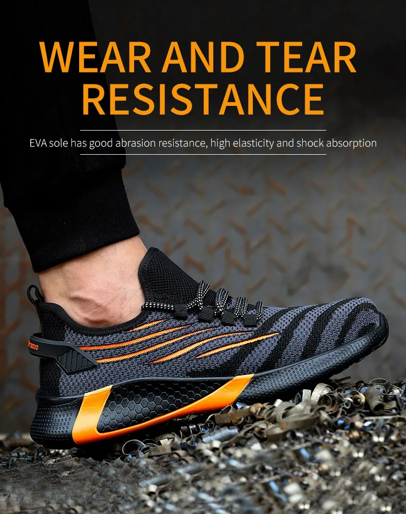 Fashion Safety Shoes Man Work Sneakers Steel Toe Shoes Work Boots Anti-puncture Indestructible Shoes Mens Industrial Shoes 50