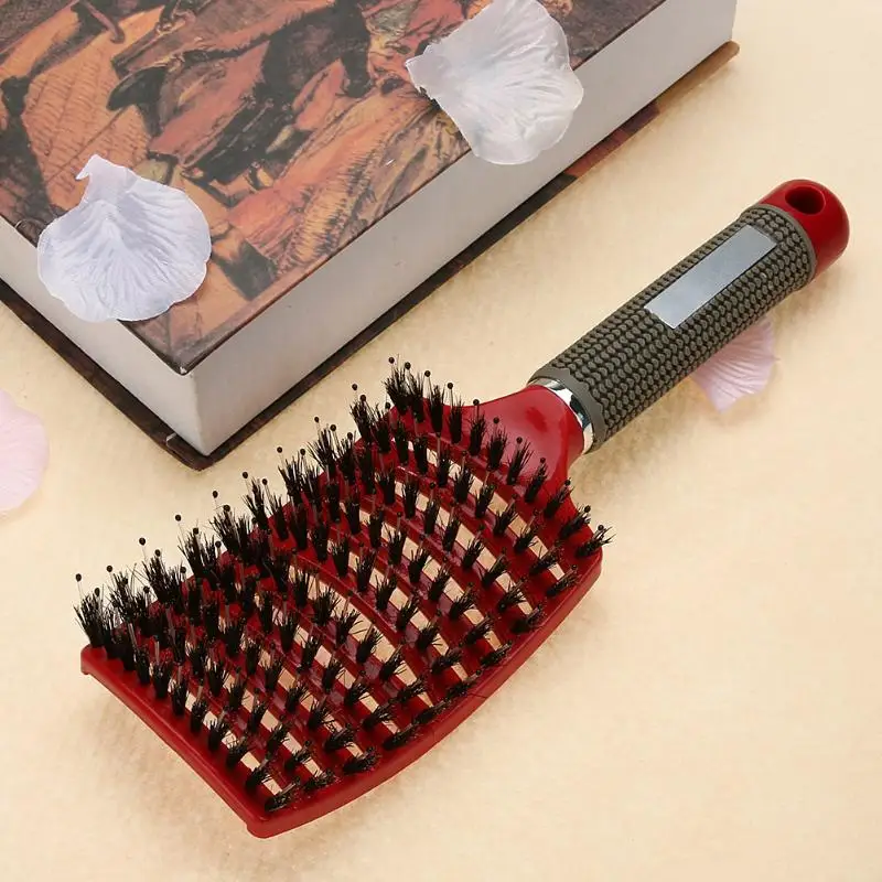 Girls Hair Scalp Massage Comb Hairbrush Bristle Nylon Women Wet Curly Detangle Hair Brush for Salon Hairdressing Styling Tools