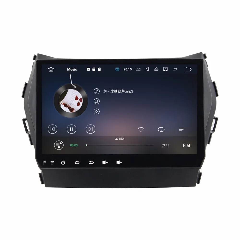 " четырехъядерный 1024*600 HD экран Android 9,0 Автомобильный gps Радио навигатор для hyundai ix45 Santa fe 2013- с 4G/Wifi, DVR, 1080P
