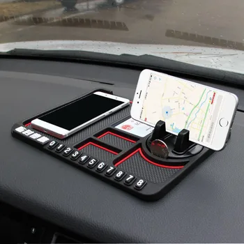 

Car Anti-Slip Mat Pad Auto Silicone Phone Holder Non Slip Sticky Anti Slide Dashboard GPS Mount Bracket Parking Number Card