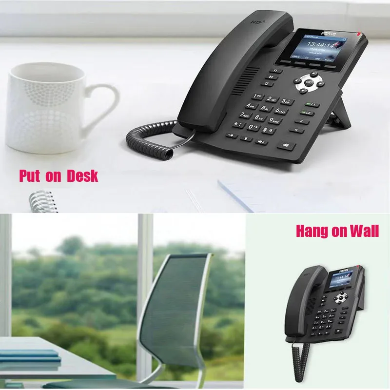 Стационарный IP телефон SOHOIP телефон промышленность телефон 2 SIP линии HD Voice POE с поддержкой наушников смарт-Deskphone