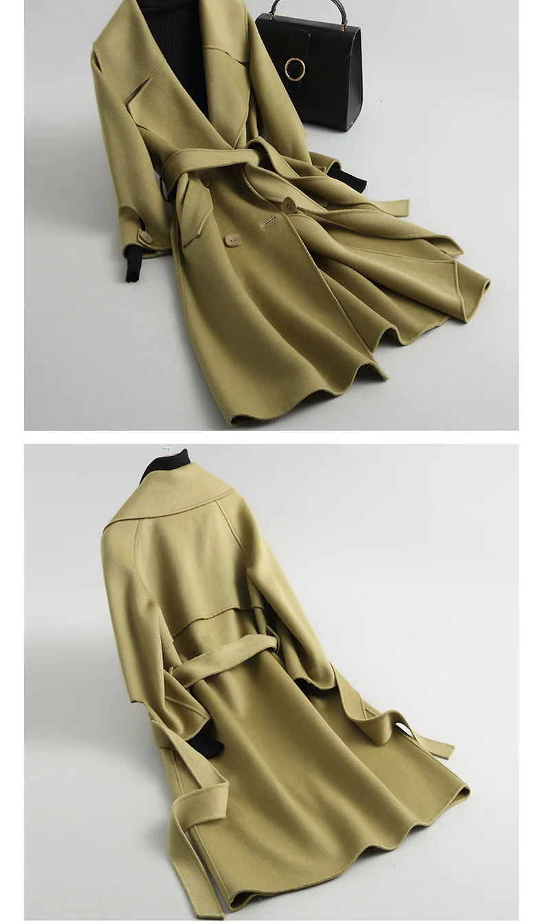 Wool Coat Women Double Sided Long Jacket Korean Spring Autumn Ladies Coats and Jackets Abrigo Mujer KQN37125-3 KJ2322
