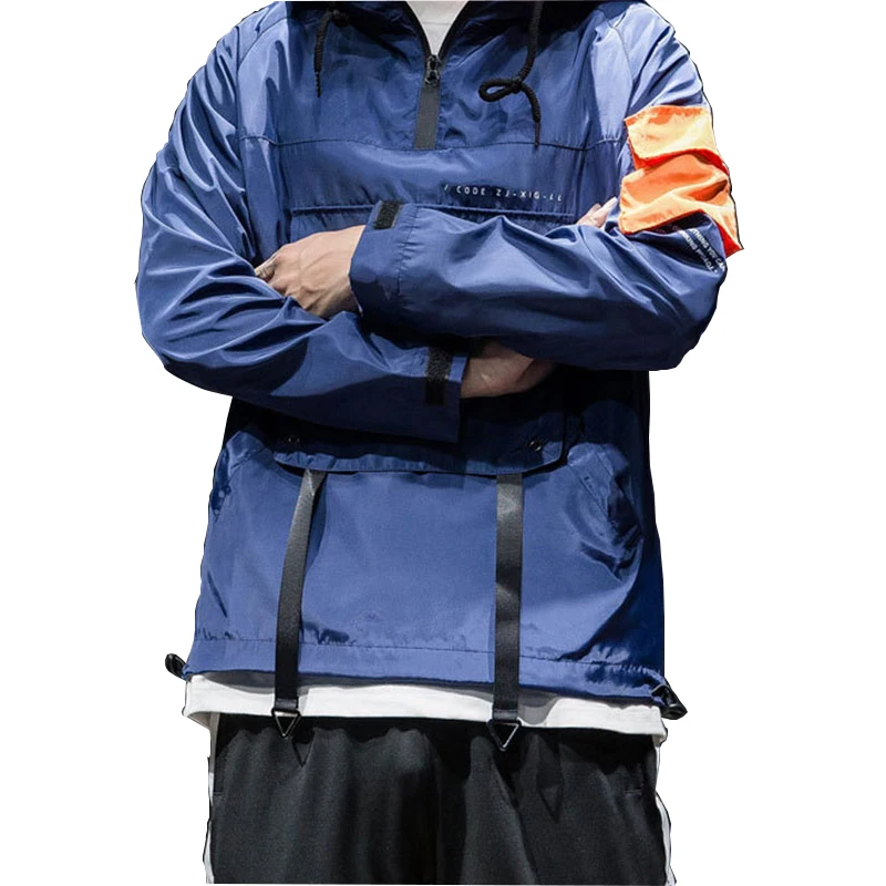 Новая модная мужская куртка с капюшоном Pizex Windbreak Повседневная Толстовка с капюшоном свободные и удобные топы в стиле хип-хоп