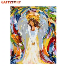 

GATYZTORY 60x75cm Painting By Numbers Beautiful Angel DIY Digital Painting Frameless Paint By Numbers On Canvas Home Decor