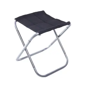 

1pc Practical Outdoor Folding Chair Aluminum Alloy Chair Portable Train Chair Outdoor Rest Seat for Fishing Travelling