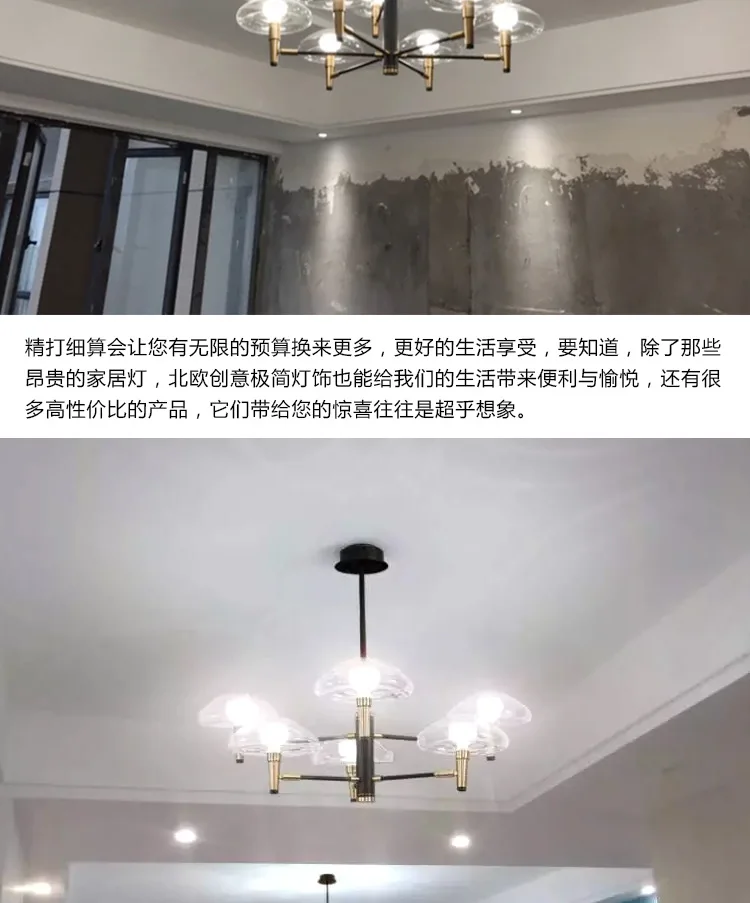 Modern Living room/Bedroom/Minimalist/Restaurant Pendant Light Nordic Clothing Decoration Glass Ball Pendant Lamp