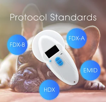 

Pet ID Reader Animal Chip Digital 125KHZ FDX-A/B Scanner Microchip Handheld Identification ISO 11784 11785 USB