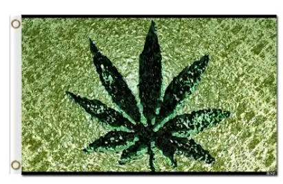 3x5ft polyester decorations flags banner with Weed Leaf flag | Дом и сад