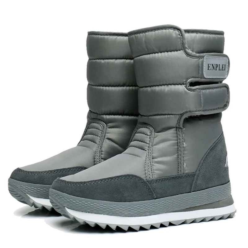 Women Fashion Metal Buckle Low Heels Boots Winter Snow Warm Fur Boots Waterproof Non-Slip Colorful High-top Fur Lined Ski Shoes - Цвет: Многоцветный