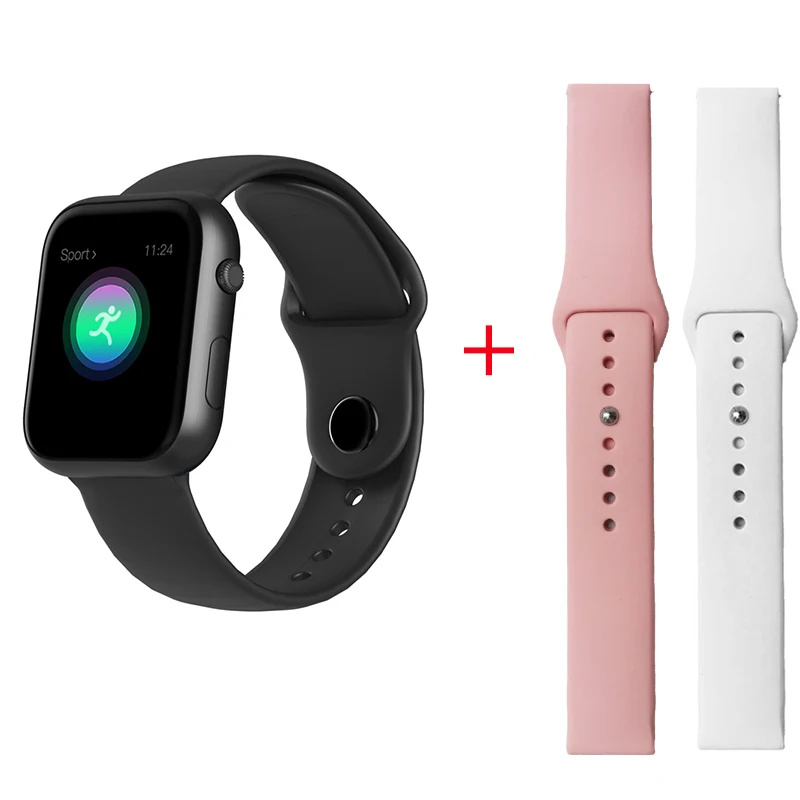 LEMFO SX16, умные часы для мужчин, для Apple Watch, для женщин, пульсометр, кровяное давление, фитнес-браслет, Bluetooth, смарт-браслет, несколько ремешков - Цвет: black pink white