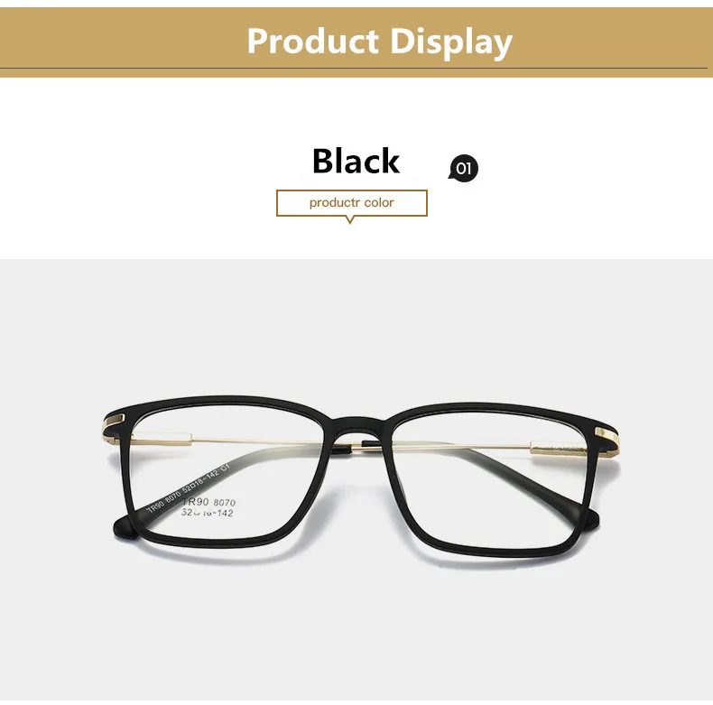 Бизнес очки для мужчин для женщин очки рамки Сверхлегкий TR90 от близорукости, по рецепту прозрачная линза оптического волокна декоративные рамы