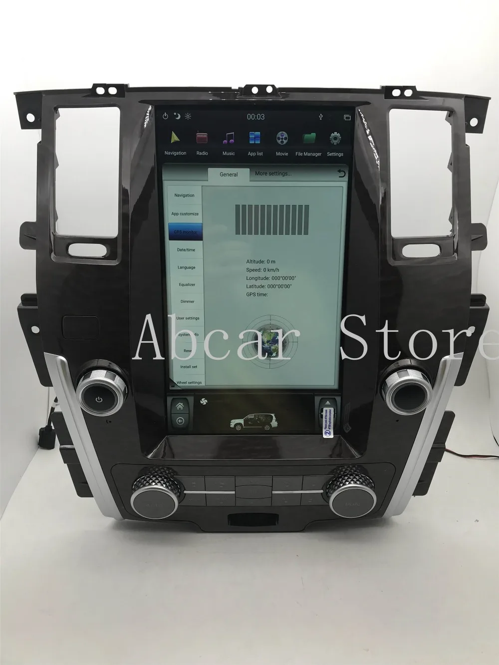 13,6 ''Tesla стиль Android 8,1 автомобильный dvd-плеер gps навигация для NISSAN PATROL 2010- стерео радио магнитофон PX6 CARPLAY