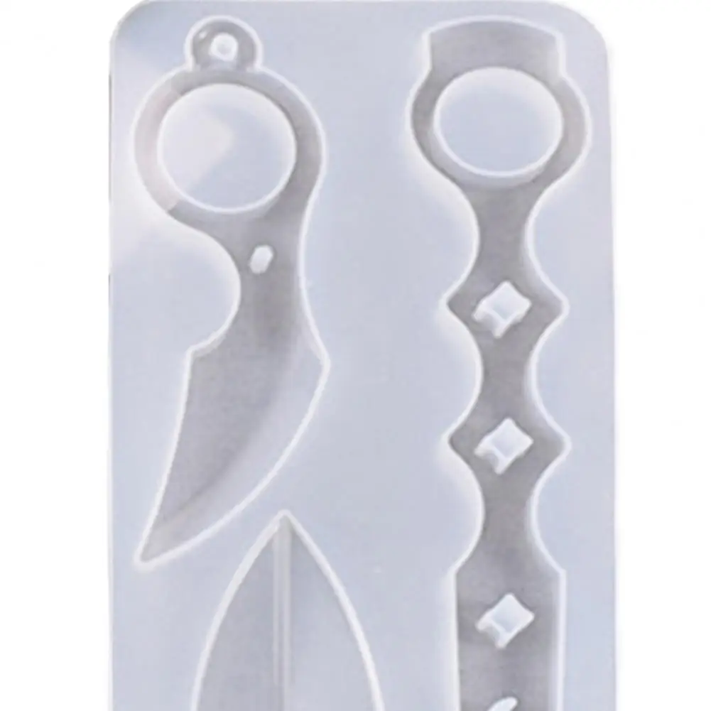 DIY Self-Defense Mold Keychain Casting Dagger Shuriken Resin Mold Craft  Handmade Epoxy Silicone Mould Self Defense Weapon Toy