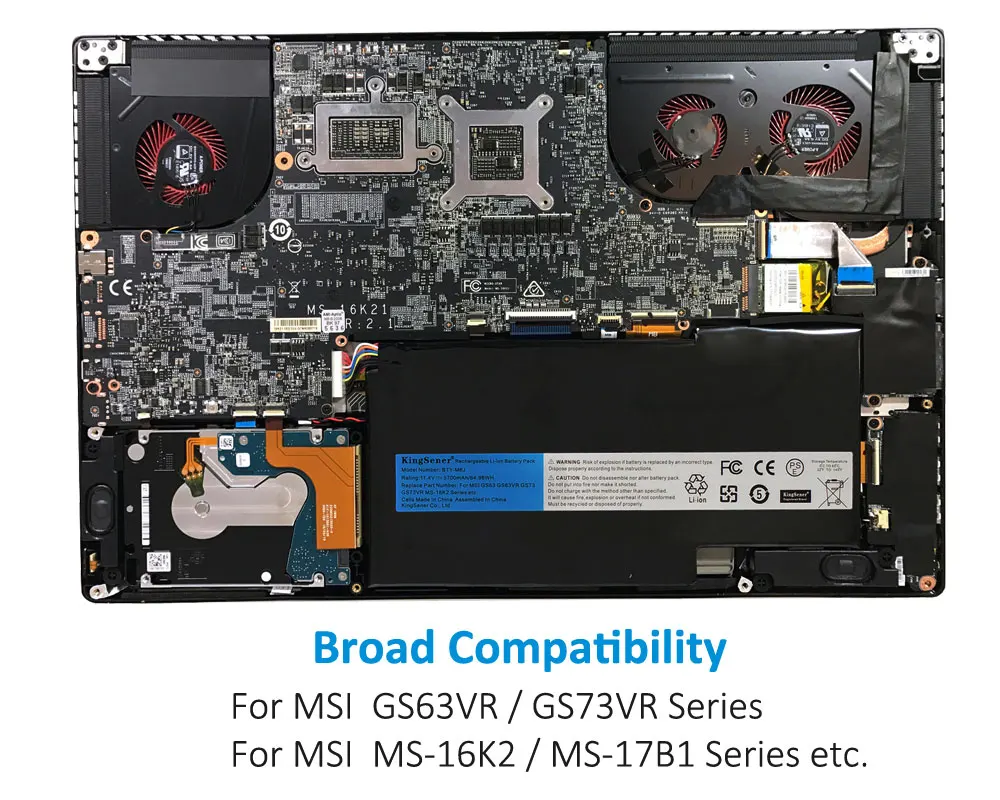 MSI GS63VR GS73VR 6RF-001US BP-16K1-31 MS-17B1 MS-16K2