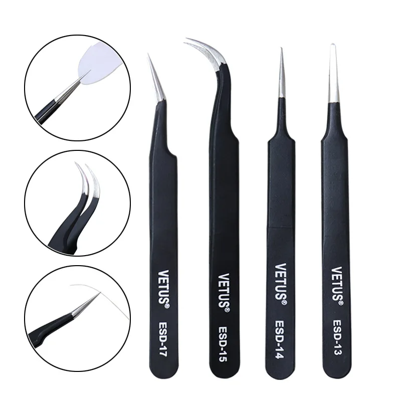 

1pc Non-magnetic Eyelashes Tweezers 3D Volume Eyelash Extension Lashes Stainless Steel Tweezer Professional Women Makeup Tool