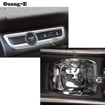 

Car stick lamp Central front Shift Stall Engine Start Stop Ignition Key Ring frame 2pcs for Peugeot 2008 2014 2015 2016 2017