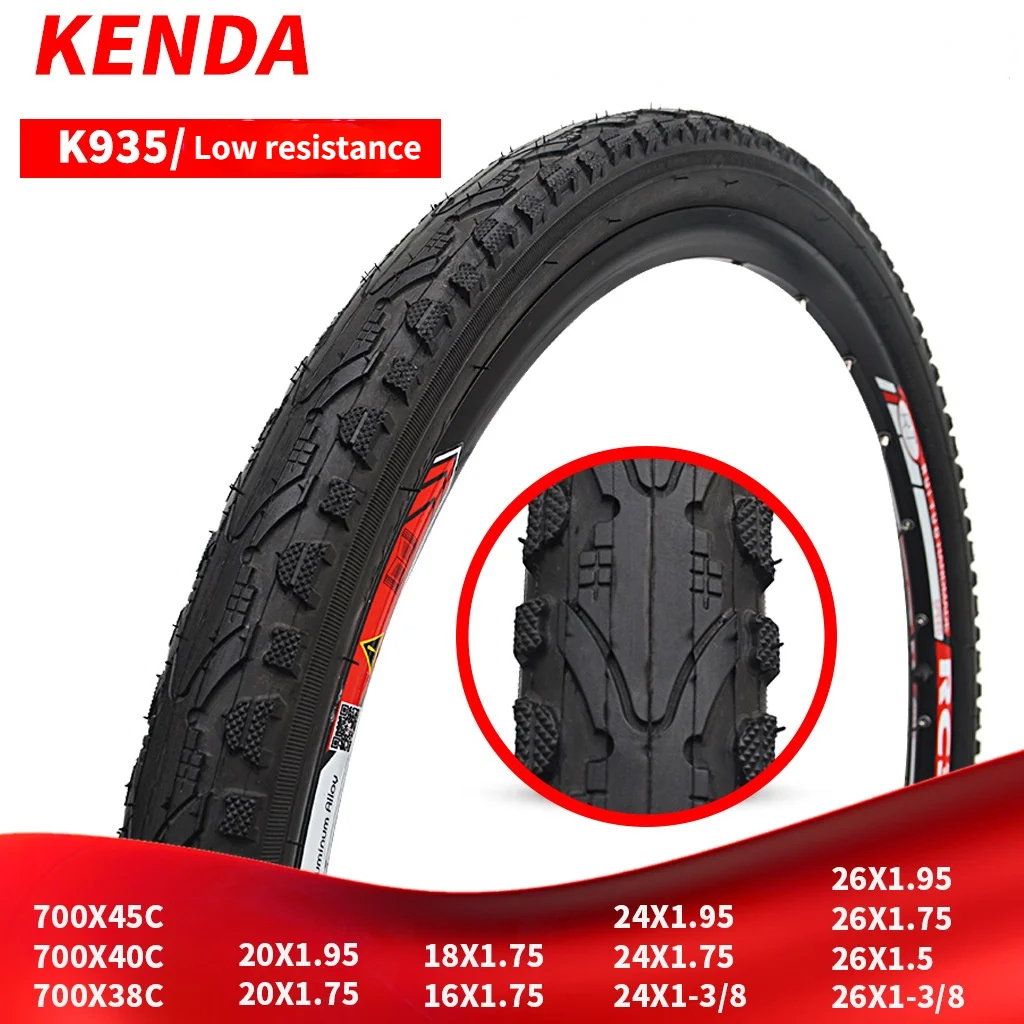 KENDA Bicycle Tire K935 Steel Wire Tyre 12"16"18"20"24"26"*1.5 1.75 1.