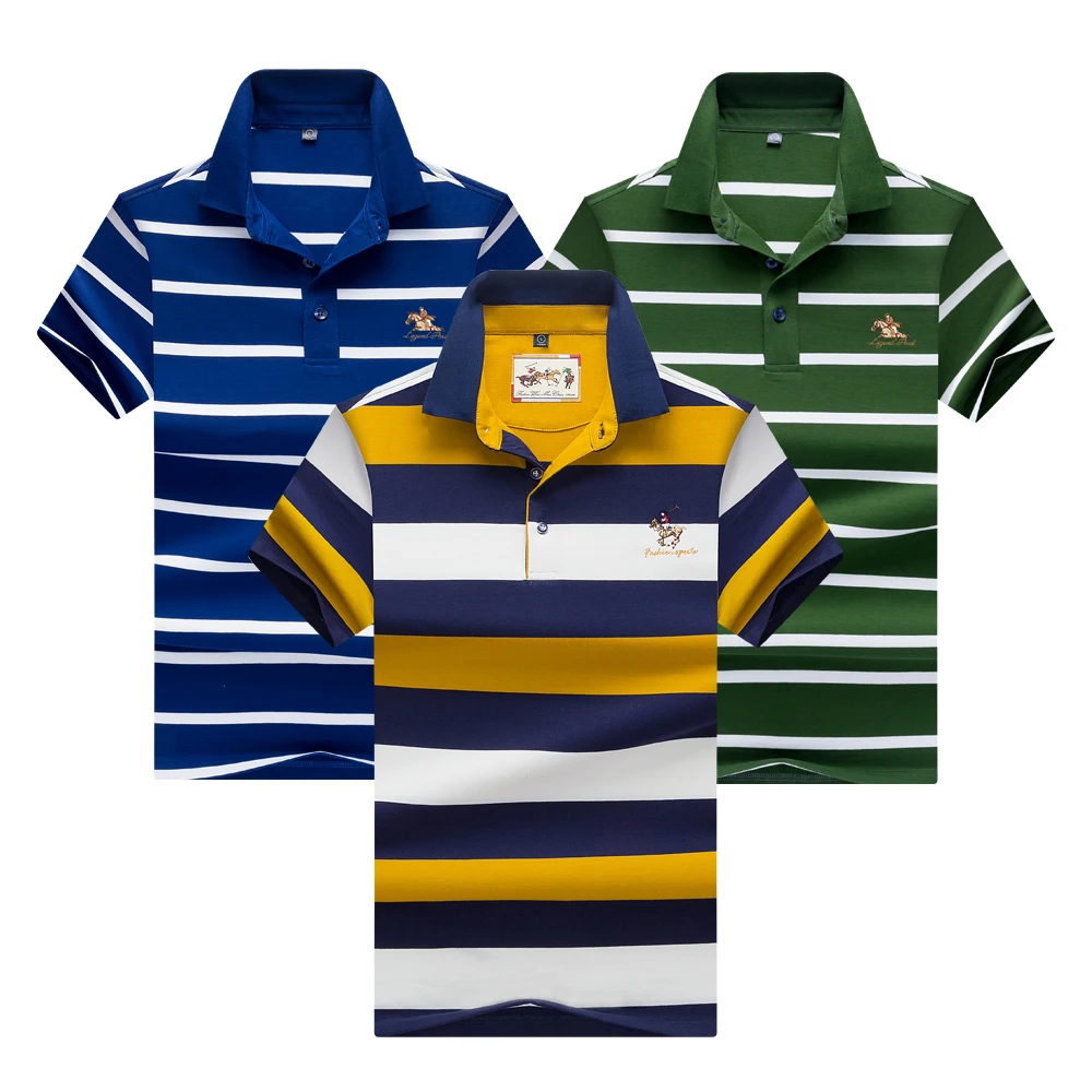 8078MDLG8090Y Hollirtiger 3 шт. розничная polo homme de marque модная одежда по индивидуальному заказу, шаровары удобные стрейч Для мужчин рубашка поло HOMBRE в полоску модные футболки-поло Для мужчин - Цвет: 8078MDLG8090Y