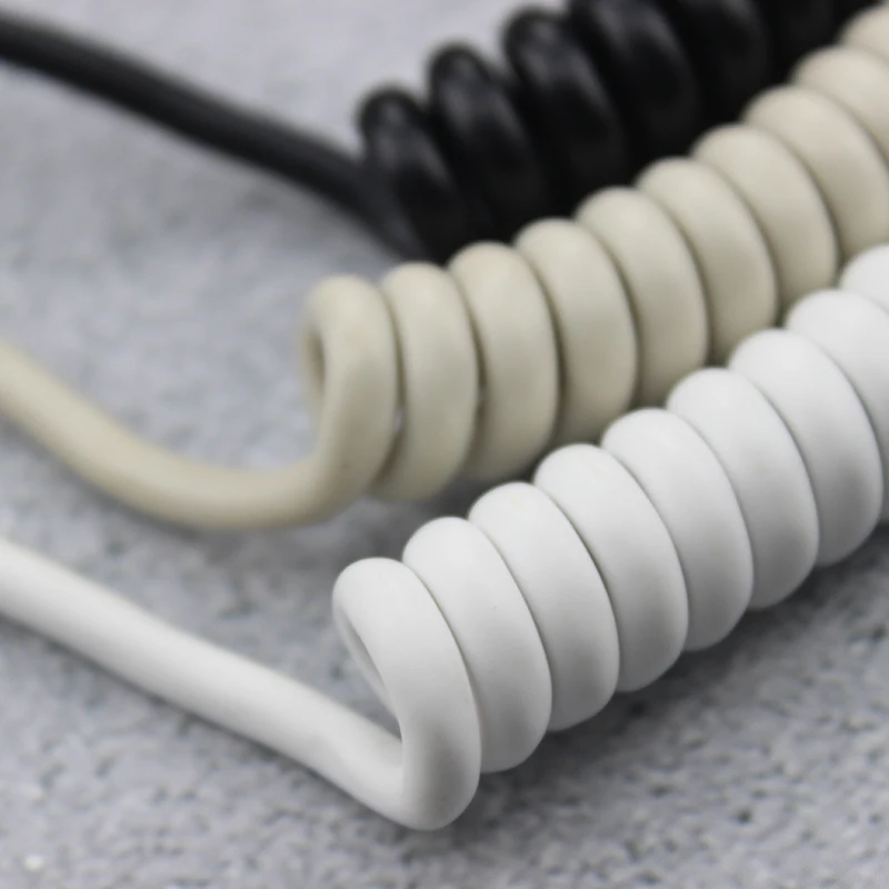 Coiled Cable Micro Mini USB Type-c Mechanical Keyboard Black White Grey Interface Cable For Gh60 XD