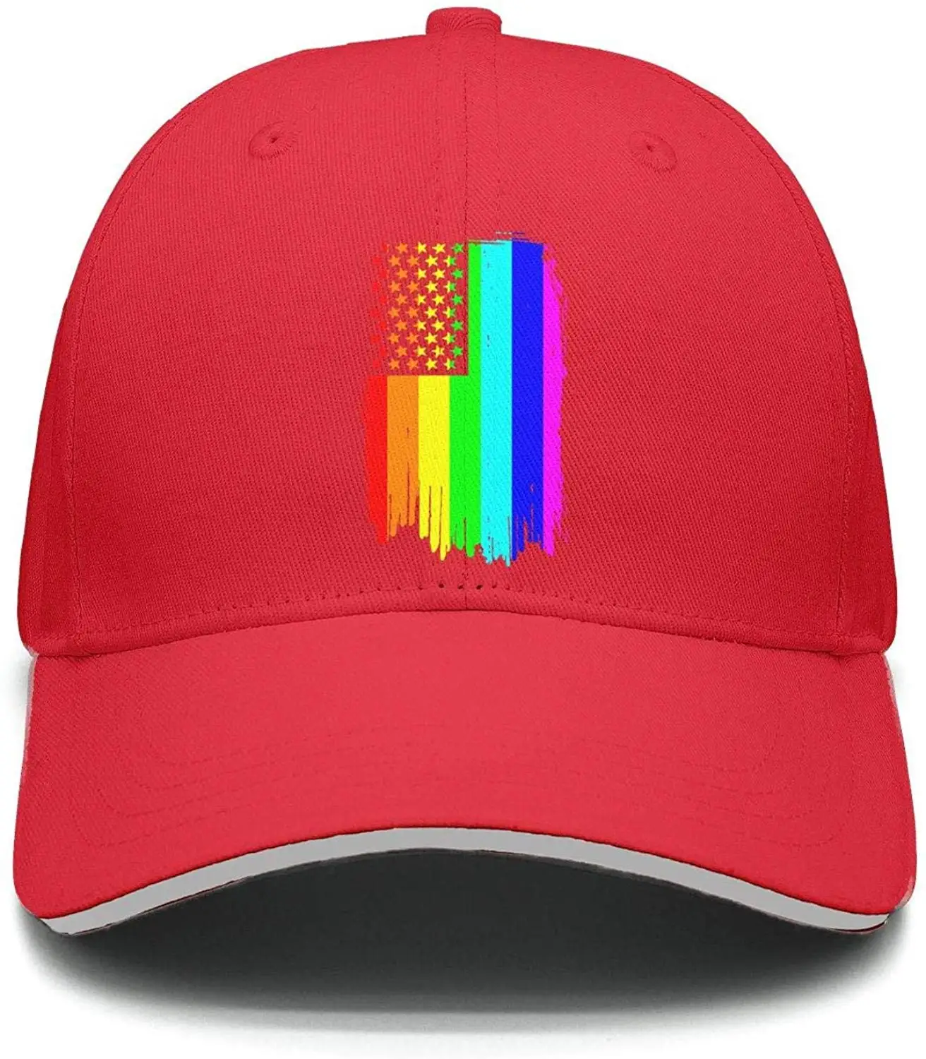 Distressed Gay Pride Радужный Флаг для женщин хип-хоп Регулируемая сетка солнце хлопок Бейсболка Шапки