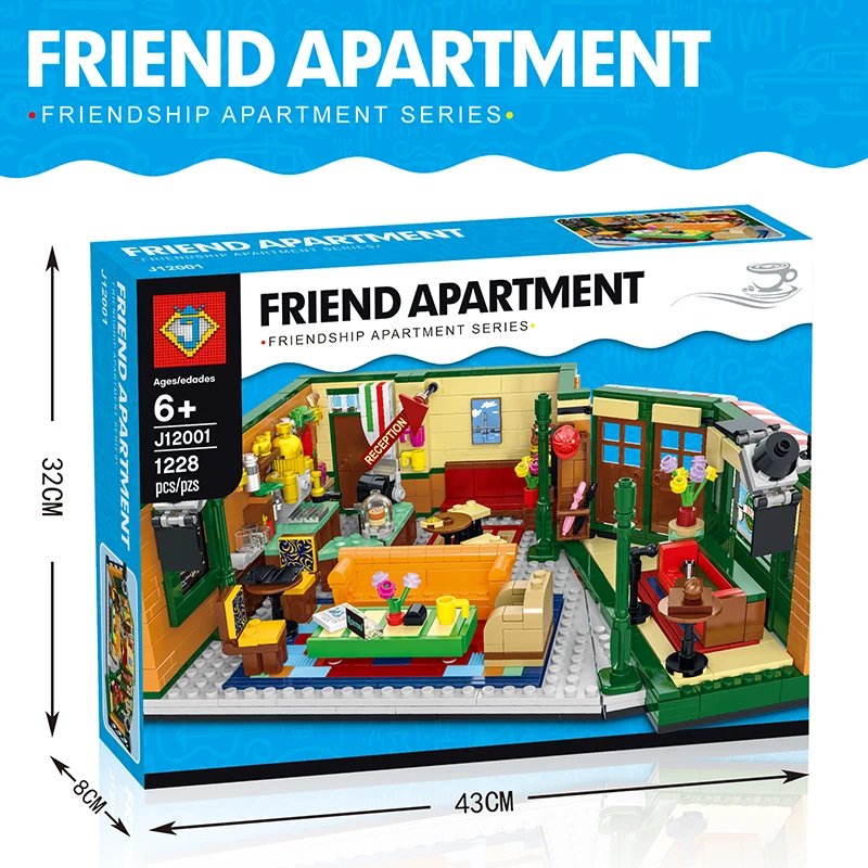 

Creator Series 12001 1228Pcs American Drama Friends Central Perk Set Building Blocks Bricks Birthday Gifts Compatible With 2131