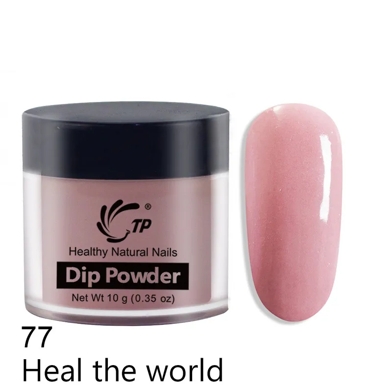 NO.77 Dipping Powder Nails блеск для дизайна ногтей 10 мл телесный прозрачный Dips порошок Blink Dust Маникюр для дизайна лак без лампы натуральный сухой - Цвет: NO.77