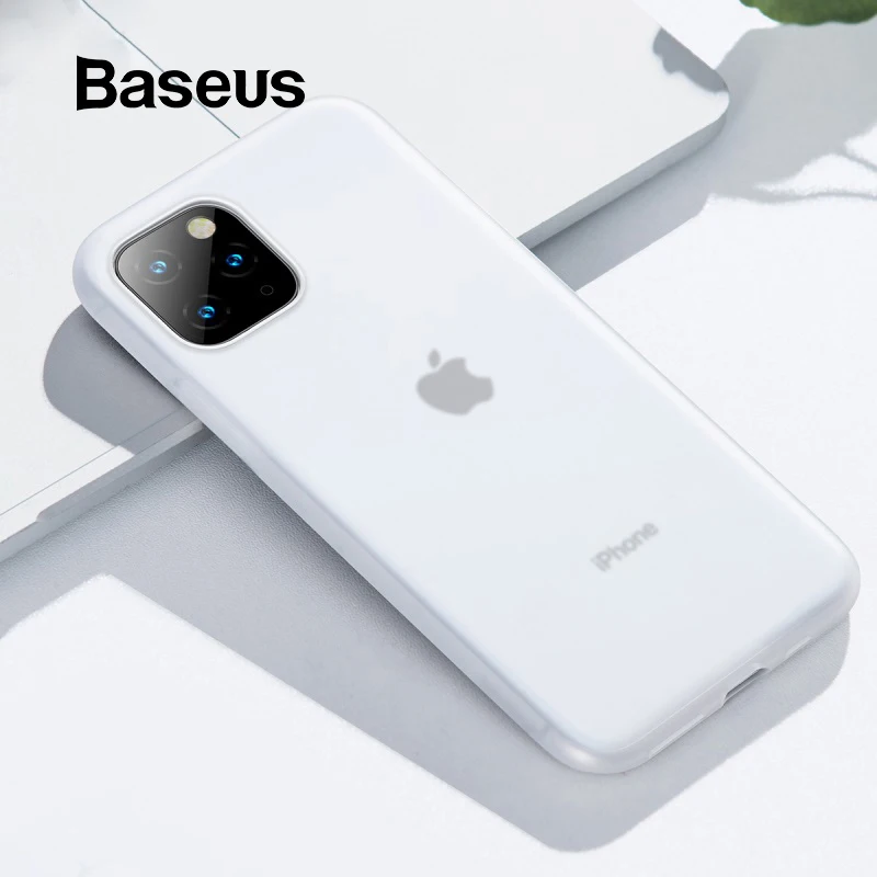 Baseus полностью покрытый силиконовый защитный чехол для телефона противоударный Для iPhone 11 Pro XR Xs Max 0,8 мм тонкий мягкий чехол для телефона задняя крышка