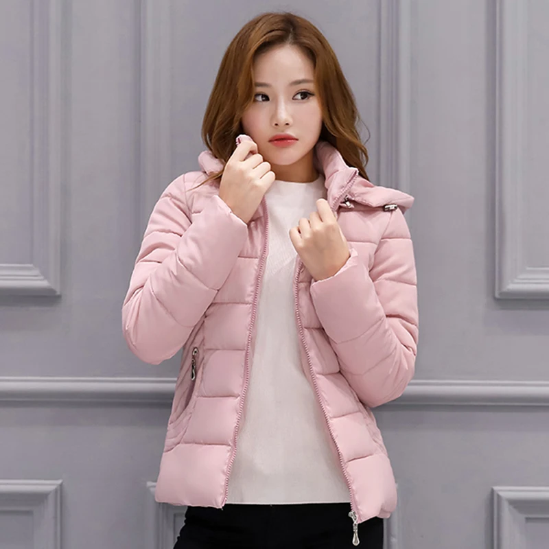 Зимняя женская короткая куртка с капюшоном, Женская парка, женский ...