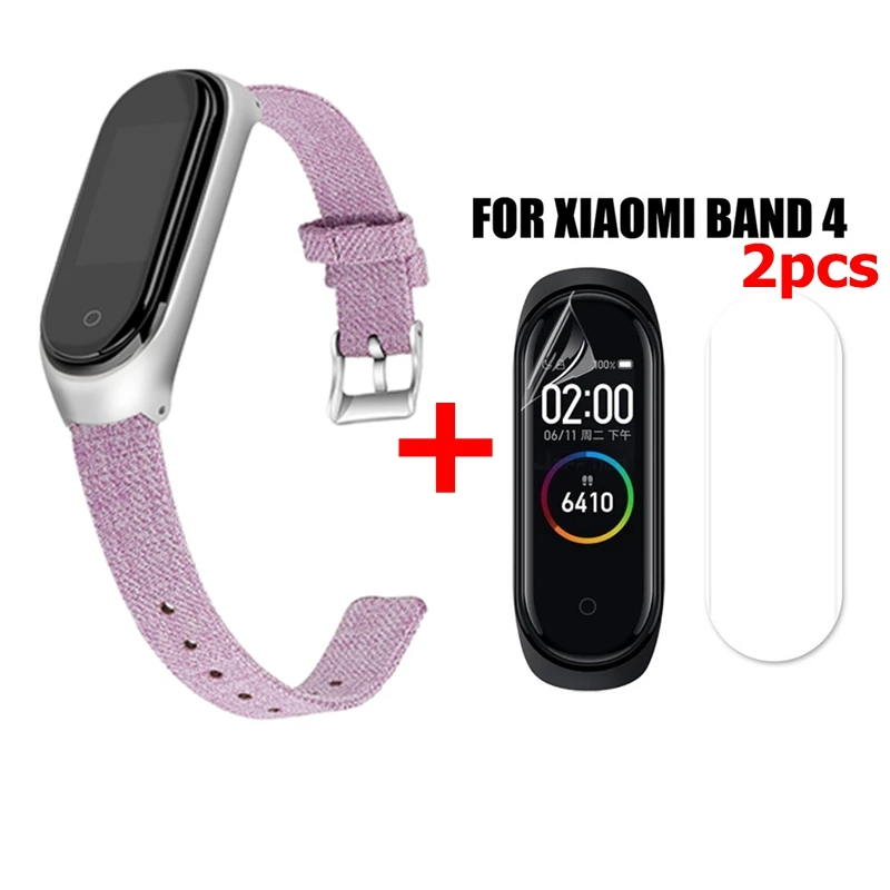 13 Браслет mi Band 4, металлический, нержавеющая сталь+ холст, универсальный, для Xiaomi mi, ремешок 3/4, браслет mi Band 4, напульсники mi band 4 - Цвет: 13