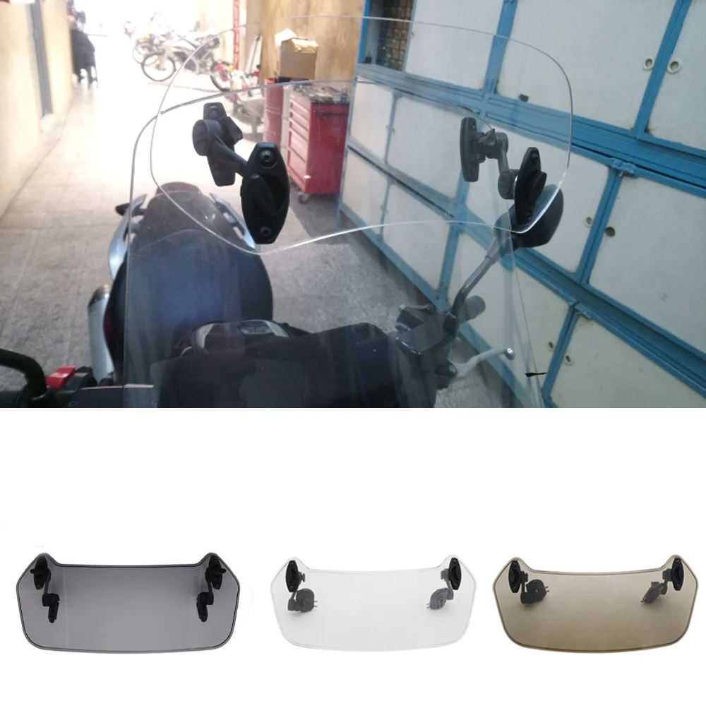 Motorrad Windabweiser Verstellbar - Clip-on Windschutz Transparent